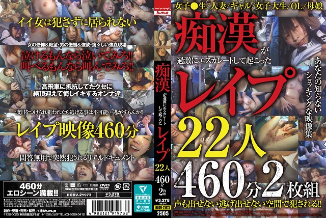 痴●が過激にエスカレートして起こったレ●プ２２人４６０分２枚組